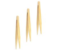 OSALADI Lot de 3 Pinces Alimentaires en Bambou Naturel, Multifonctionnelles, Légères et Solide, pour Barbecue, Buffet Cuisine Maison, Accessoire Pratique pour Saisir, Grillades et Fruits