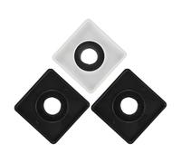 OSALADI Lot de 3 Stations de Logo pour Microphone en ABS Cube Carré Portable 7X5 CM Accessoires de Microphone pour Interview Drapeaux Micro Noirs et Blancs Support Compact pour