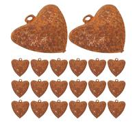 OSALADI Lot de 30 Clochettes Décoratives en Métal Rouillé de Cœur Sonnettes Artisanales Rustiques pour Sapin de Noël et Décoration Festive Ornements Suspendus Vintage pour Fêtes