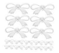 OSALADI Lot De 30 Mini Nœuds En Perles Perles Transparentes Breloques Pour Nœuds Breloques Pour Ongles Mini Nœuds Artisanaux Breloques En Résine Plastique