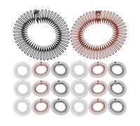 OSALADI Lot de 30 Peignes à Cheveux Bandeaux Extensibles en Plastique Transparent, Noir et Café, Peignes Circulaires Flexibles pour Femmes et Filles, Fixation Invisible pour Sport