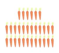 OSALADI Lot de 30 Petites Carottes D'émulation en Plastique Réaliste Orange, Décoration Intérieure pour Table à Manger, Accessoires de Pâques et Fête Printanière, Ornement Polyvalent