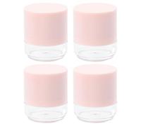 OSALADI Lot de 4 Boîtes à Poudre Portables Roses avec Houppettes, Contenants Réutilisables Compacts Anti-débordement, pour Maquillage Voyage et Rangement Cosmétique Pratique