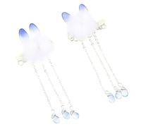 OSALADI Lot de 4 Épingles à Cheveux Rétro en Alliage Pompons, Barrettes Oreilles de Lapin Style Hanfu, Accessoires Décoratifs Chinois pour Coiffure de Fête et Cosplay, Coiffe Élégante