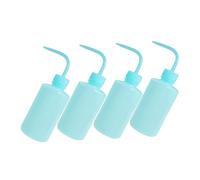 OSALADI Lot de 4 Flacons Souples en Plastique de 250 Ml Bec Verseur Coudé à 85° Flacons de Rinçage Précis pour Extensions de Cils Usage Multi-Usage en Laboratoire Tatouage et Jardinage