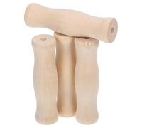 OSALADI Lot de 4 Manches en Bois Massif pour Brosses de Barbecue 3 X 11 CM Poignées Ergonomiques Résistantes à la Chaleur pour Accessoires Cuisine et Outils d'Extérieur Barbecue