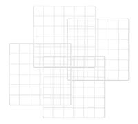 OSALADI Lot de 4 Panneaux Muraux Grille Métallique Blancs 30x30 Cm, Support D’Affichage Photo Polyvalent et Porte-Bijoux Mural pour Exposition, Rangement Bijoux et Présentation Produits