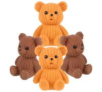 OSALADI Lot de 4 Porte-clés Miniatures d'ours en Résine Orange et Marron Décorations Miniatures Figurines d'ours Décoratifs pour Aménagement Paysager Intérieur et Extérieur Accessoires