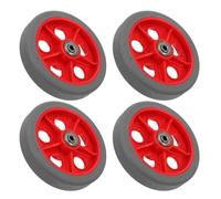 OSALADI Lot de 4 Roues de Rechange Silencieuses en Tpr 5 Pouces pour Chariot Utilitaire Roulettes Robustes 6 MM Compatibles Chariots de Courses Nettoyage Pièces de Rechange Solide