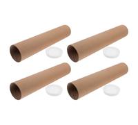 OSALADI Lot de 4 Tubes D'expédition Ronds en Carton Kraft Épais 33,5 X 7 Cm Paroi 3 Mm, Tubes pour Affiches et Documents, Protection Robuste pour Bureau et Envoi Postal, Rangement