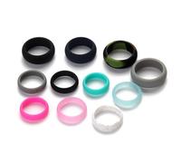 OSALADI Lot de 5 Bagues en Silicone Alimentaire Légères et Extensibles pour Femmes et Hommes, Anneaux Simples et Délicats Usage Quotidien et Soirées Couleur Aléatoire Plusieurs styles