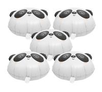 OSALADI Lot de 5 Ballons en Aluminium Panda Décoratifs Ballons Gonflables de Tête de Panda Accessoires de Fête pour Anniversaire et Décoration Intérieure/Extérieure