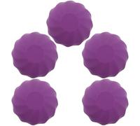 OSALADI Lot de 5 Boîtes Sphériques à Lèvres Rechargeables en Aluminium Violet Couvercles Mini Pots pour Gloss Solide et Brillant Lèvres Étui Portable et Maquillage