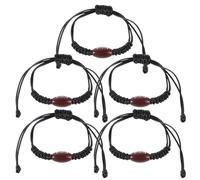 OSALADI Lot de 5 Bracelets Tressés Ballon de Rugby en Polyester, Taille Ajustable, Style Créatif Polyvalent, Usage Quotidien ou Occasions Spéciales