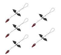 OSALADI Lot de 5 Breloques pour Téléphone Portable avec Pendentifs Aile et Croix, Cordon Décoratif de 14,5 Cm, Accessoires DIY Compatibles avec Coques Variées, Chaîne de Décoration Légère