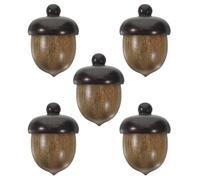 OSALADI Lot de 5 Pendentifs en Bois Massif de Gland Ouvrables, Breloques Automne Noël avec Trou Suspendre, Décoration Diy, Charms Bracelets, Accessoires pour Création Bijoux