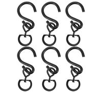 OSALADI Lot de 6 Crochets Pivotants pour Jardinières Suspendues Anneaux Rotatifs Robustes en Métal Accessoires Suspendre Pots de Fleurs Usage Intérieur et Extérieur Jardin Cintres