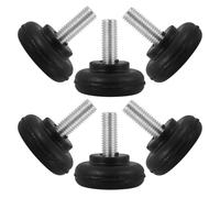 OSALADI Lot de 6 Pieds Réglables en Caoutchouc avec Vis de 12 mm Amortisseurs Anti-Vibrations et Patins Antidérapants pour Meubles Stabilisateurs de Table et Protections de Sol pour