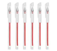 OSALADI Lot de 6 Stylos de Précision Anti-éclaboussures Rouges pour Maquillage Permanent, Stylo Outil de Tatouage Capillaire, Crayon à Sourcils Naturel, Marqueur Peau Résistant aux