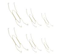 OSALADI Lot de 6 Supports en Métal pour Assiettes Murales, Crochets Universels Invisibles, Adaptés pour Accrocher et Exposer des Plaques Décoratives la Maison