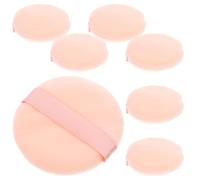 OSALADI Lot de 7 Éponges à Maquillage Double Face Non Latex Rondes Couleur Chair Utilisables Sèches ou Humides pour Poudre et Fond de Teint Adaptées Visage et Corps