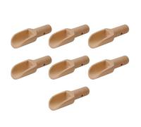OSALADI Lot de 7 Petites Cuillères Doseuses en Bois D’hévéa 2,4 X 7,8 Cm pour Sel, Thé et Épices, Ustensiles Cuisine Légers et Pratiques pour Maison et Préparation Culinaire