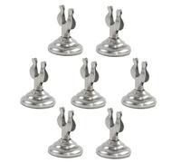 OSALADI Lot de 7 Porte-Numéros de Table Mini en Acier Inoxydable Clips de Notes U-Forme 4 CM Argenté Support Polyvalent pour Menus Cartes et Mémos en Restaurant ou Événements