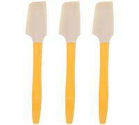 OSALADI Lot de 8 Mini Spatules en Silicone Jaune, Racleurs pour Pots Multifonctions, Racloir à Beurre et Grattoirs à Confiture, Ustensiles Cuisine Souples Adaptés la Pâtisserie et Usage