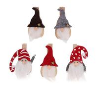 OSALADI Lot de 9 Pinces Décoratives en Bois Père Noël, Clips de Noël 3 Pcs Style Aléatoire, Accessoires pour Décoration de Fête, pour Photo et Papier, Ambiance Festive