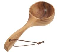 OSALADI Louche à Eau Multifonctionnelle en Bois D'acacia, 1 Pièce, Cuillère à Eau Ergonomique pour Sauna, Bain Cuisine, Louche à Arroser Compacte et Légère Adaptée au Salon de Beauté