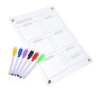 OSALADI Magnetic Weekly Planner Acrylic Dry Erase Board For Fridge Reusable Transparent Weekly Planning Board With Marker For Kitchen And Office Scheduling