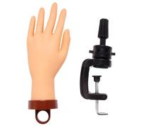 OSALADI Main d'Entraînement Flexible pour Ongles en PVC Léger avec Support Modèle de Pratique des Ongles Réutilisable pour Nail Art Outil Professionnel pour Formation et Apprentissage