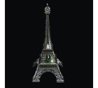 OSALADI Maquette Tour Eiffel LED en Métal Argenté Électrolytique, Décoration Intérieure Lumineuse, Ornement de Table Design, Lampe Décorative pour Salon, Bureau et Présents Uniques