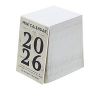 OSALADI Mini Calendrier Détachable 2026 Quotidien Vintage Rétro, Format Mini Compact pour Bureau et Maison, Style Minimaliste Pages Déchirables, Agenda Quotidien pour Planification