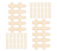 OSALADI Mini Clôture de Jardin en Bois 200 Pièces Barrière Miniature 49 X 30 CM pour Décoration Féerique Maisons de Poupées Bonsaïs et Micro-Jardins Accessoire pour Terrariums et