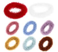 OSALADI Mini Élastiques à Cheveux en Peluche Élastiques pour Cheveux Doux et Légers 8pcs Adaptés pour Bébés et Tout-petits Port Quotidien