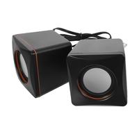 OSALADI Mini Enceinte USB Filaire pour Ordinateur Bureau, Audio Portable Compacte Caisson de Basses Intégré, Alimentation USB, Compatible PC et Portable, Usage Multimédia Quotidien,