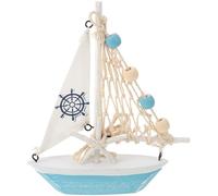 OSALADI modèle de voilier décoration de voilier pour la Maison Maquette de en Bois Style méditerranéen rétro pour Centre de Table et fête 17 cm