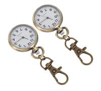 OSALADI Montre de Poche Infirmière Design Minimaliste et Solide Précis Grand Cadran 2pcs en Alliage et Verre en Métal Titane Or Accessoire pour Voyage