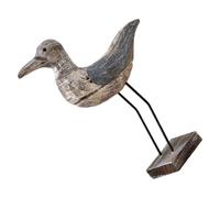 OSALADI Mouette Debout, Figure d'oiseau Marin, Statue d'oiseaux en Bois, Sculpture décorative Marine, décor de Jardin, thème océan, Plage