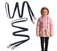 OSALADI Moufles Corde en Nylon pour Enfants, 2 pièces, Anti-Perte, Noire, résistante à l'usure, pour Le Froid, pour, Mitaines et écharpe