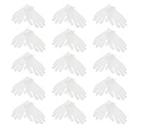 OSALADI Moufles Hydratants en Coton Blanc pour Mains Sèches, Lot de 15 Paires, Taille L 21 Cm, Soin Intensif Nuit pour Peau Sèche, Eczéma et Usage Spa