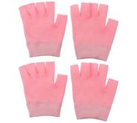 OSALADI Moufles Hydratants en Gel Spa 2 Paires sans Doigts Rose, Hydratation Intense pour Soins des Mains, Anti-séchage, Confort Nocturne, pour Soin Cosmétique et Usage Quotidien