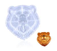 OSALADI Moule À Pendentif En Forme De Tête D'Ours Pour Décoration De Fondant Moule En Résine Pour Animaux Moule En Forme D'Ours Moule Artisanal DIY Mini Moule En Silicone Pour