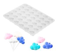 OSALADI Moule en Silicone Multifonction 36 Cavités Forme Nuage Petit Modèle Blanc Accessoire Pâtisserie Antiadhésif Résistant Haute Température Moule à Chocolat et Bonbons Pratique
