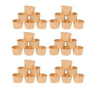 OSALADI Moules à Cupcakes en Papier Anti-huile 100 Pièces, Caissettes à Muffins Jetables Couleur Naturelle, Supports de Cuisson Écologiques pour Pâtisserie et Décoration de Gâteaux