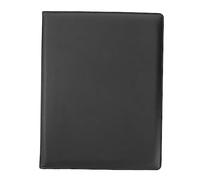 OSALADI Organisateur de Documents Cuir PU Multifonction avec Bloc Notes et Clip Métallique pour Bureau et École Noir