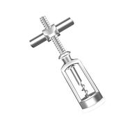 OSALADI Ouvre-bouteille à Vin Rouge Manuel de Croix, Acier Inoxydable Argenté, Compact et Léger, Outil Multifonctionnel pour Bouteille, pour Bar, Restaurant et Maison, Coffret Inclus