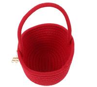 OSALADI Panier de Bonbons pour Mariage Rouge en Fil de Coton, Grand Format | Effet Décoratif Festif, Rangement D’objets Divers, Style Classique Délicat, Poignée Pratique