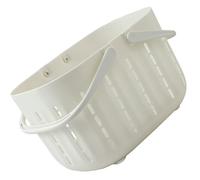 OSALADI Panier de Creux Blanc Panier de Rangement Portable pour Salle de Bain Poignée Corbeille de Stockage Polyvalente pour Serviettes et Accessoires de Toilette